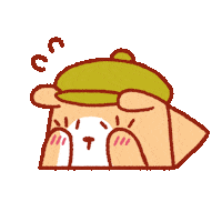 PugiBuni kawaii awkward shy blush Sticker