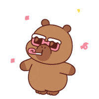 Happy Capybara Sticker by Miniso Canada