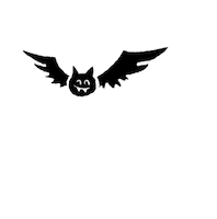 Bat Flying Sticker by megan lockhart