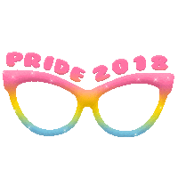 rainbow glasses Sticker by Missguided
