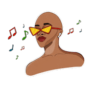 DarnelleF music vibing black girl magic songs Sticker