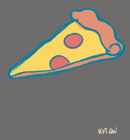 Quillustration food pizza eat drop GIF