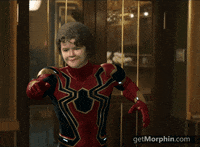 morphin holiday bye spiderman leaving GIF