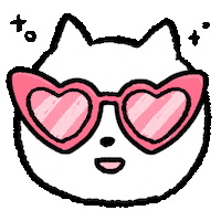 naruhodo_japan cat japan glasses ねこ Sticker