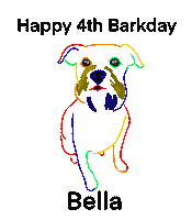 Happy Birthday Bella Sticker