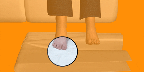 towel pickup exercise for top of the foot pain GIF by ePainAssist