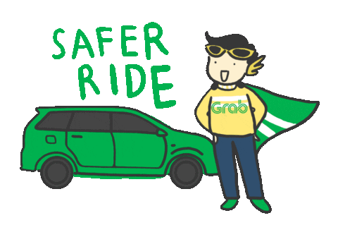 ride chat Sticker by Grab Indonesia