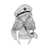 captain pipe Sticker by Lakor Soulwear