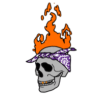 Halloween Burning Sticker