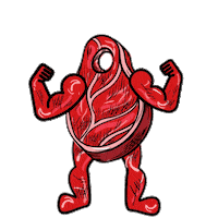 Steak Carnivore Sticker by Fleischwerkstatt