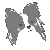 Dog Papillon Sticker by HIKOCO