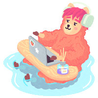 Hustling Work In Progress Sticker by Llama Luna