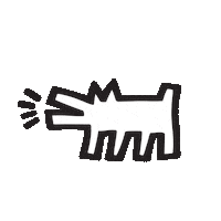 Keith Haring Dog Sticker by Attaquer