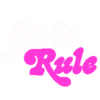 girls rule pink Sticker by Blair Roberts