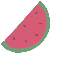 jwildflower summer fresh watermelon jwildflower Sticker