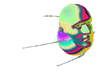 Head Satellite Sticker by badblueprints