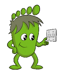 TheFootkin switch off save the environment eco-conscious eco-warrior Sticker