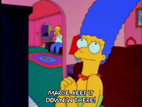 be quiet homer simpson GIF