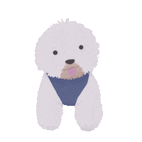 White Dog Dogs Sticker by petall