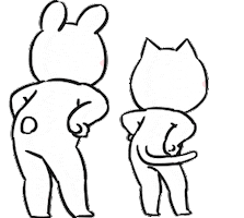 Happy Dance Sticker by すこぶる動くウサギ