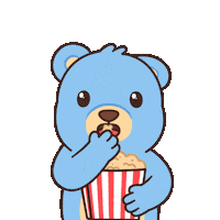 Teddy Bear Popcorn Sticker by BEARISH