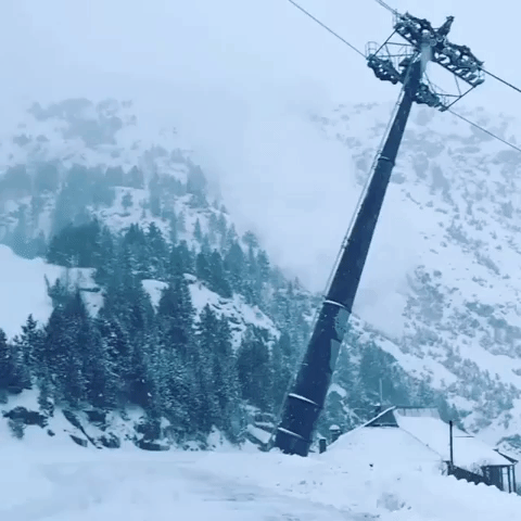 Controlled Avalanche Triggered Close to Andorran Ski Resort