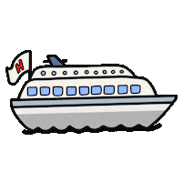 Cruise Ship Summer Sticker