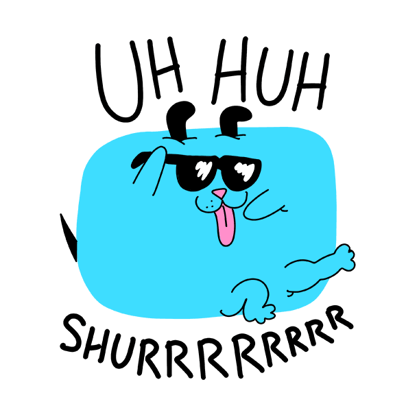 shawnbowers wink sure sure winking dog shawnbowers Sticker