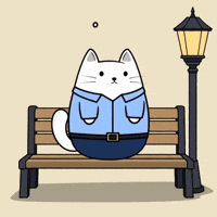White Cat Waiting GIF by MESA My Emotional Support Animal