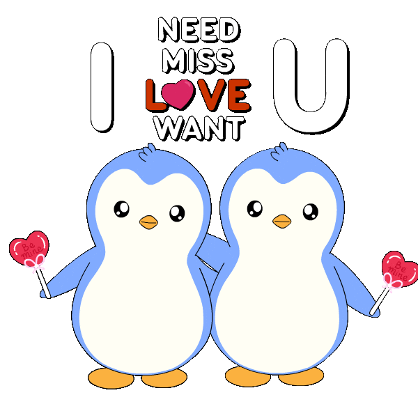 I Love You Couple Sticker by Pudgy Penguins