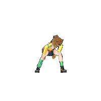 Girl Throwing Sticker
