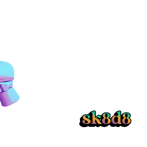 SK8D8 sk8 roller skating skate date sk8d8 Sticker