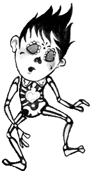 skeletitos halloween sleepy good night buenas noches Sticker