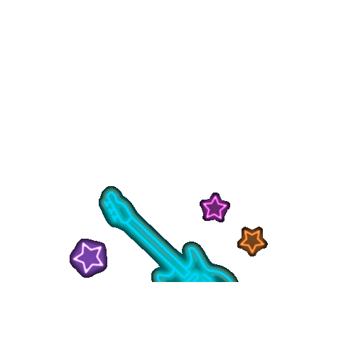 Neon Guitar Sticker by Academy of Country Music Awards