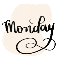 marilynbstyle monday calligraphy days monday motivation Sticker