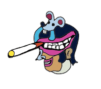 loop face STICKER by Dax Norman