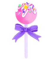 Cake Pop Bow Sticker by Super Streusel