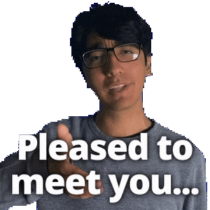Pleased To Meet You Hello Sticker