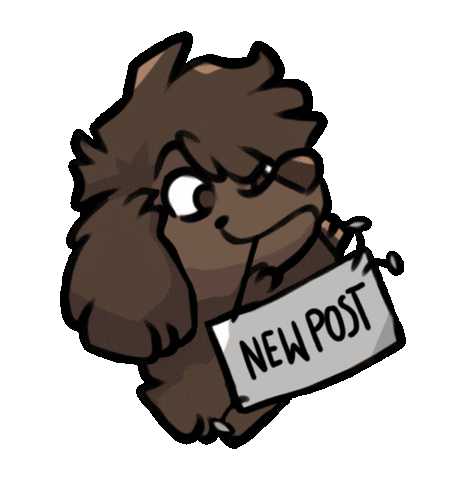 Dog New Post Sticker