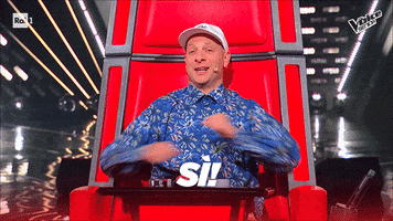 Television Yes GIF by The Voice of Italy