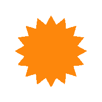 Sun Orange Sticker by Cheerfully Made