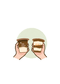 GuluGulu party coffee kiss hug Sticker