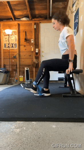BamBamDoubleBB giphyupload seated leg extensions with mini band GIF