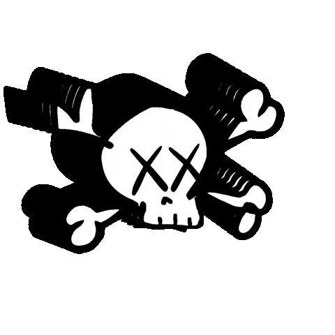 Skull Sticker by dividenyc