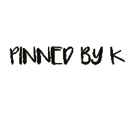 PinnedbyK logo fashion brand pinnedbyk Sticker