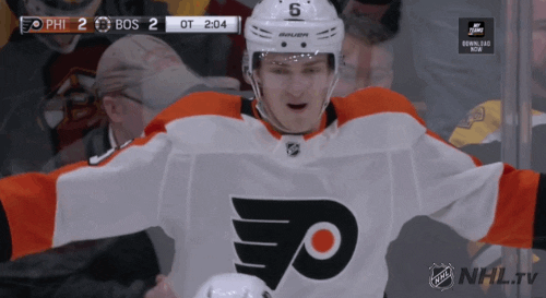 travis sanheim GIF by Philadelphia Flyers