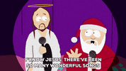 happy santa claus GIF by South Park 