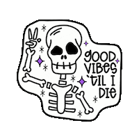 Good Vibes Halloween Sticker by Poptimism Art and Lettering