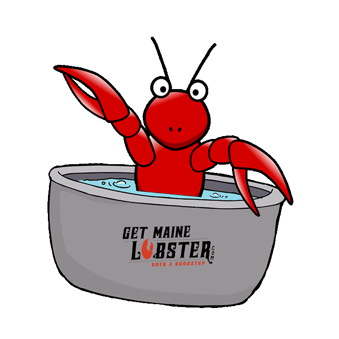 getmainelobster chef seafood lobster cooking pot Sticker