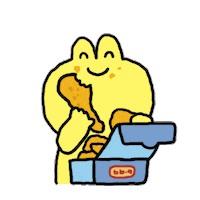 Happy Chicken Sticker by moreparsley